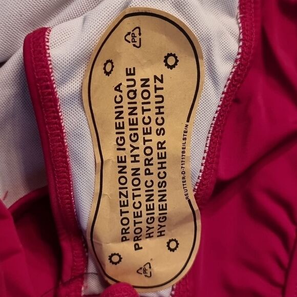 New Red Ruffle V Detail Bow Waist One  Piece Swimsuit Xl, xxl, 12, 14 - Picture 11 of 14